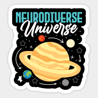 Neurodiverse Universe shirt Sticker